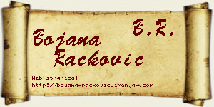 Bojana Racković vizit kartica